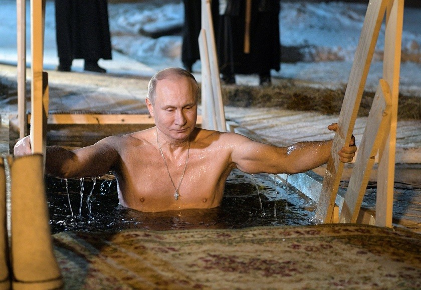 купание Президента на крещение