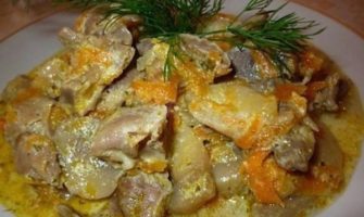 Рецепт приготовления куриных желудочков